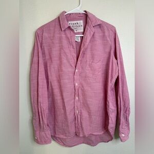 Frank & Eileen Pink Stripe Eileen Shirt Cotton XS